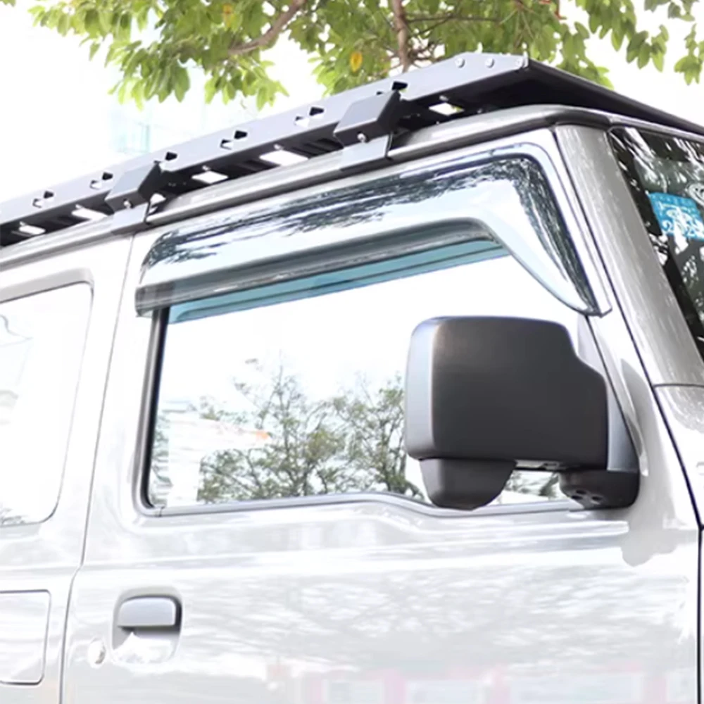 

SXMA JMN092 Side Window Visor Rain Guard Vehicle Cover Eyebrow 2PC Shield Protector Acrylic forJimny JB74 3Door 2018+ Waterproof