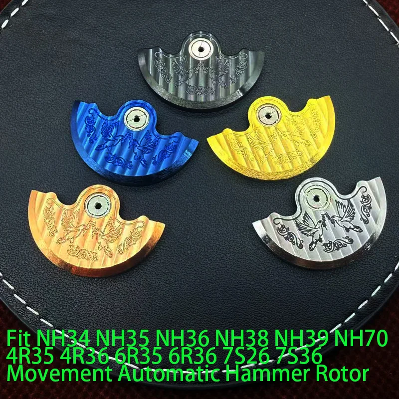 

NH35 NH70 Movement Dragon Icon Automatic Hammer Rotor Fits NH36 NH38 7S 4R Movement Pendulum Weight Watch Mechanical Repair Part