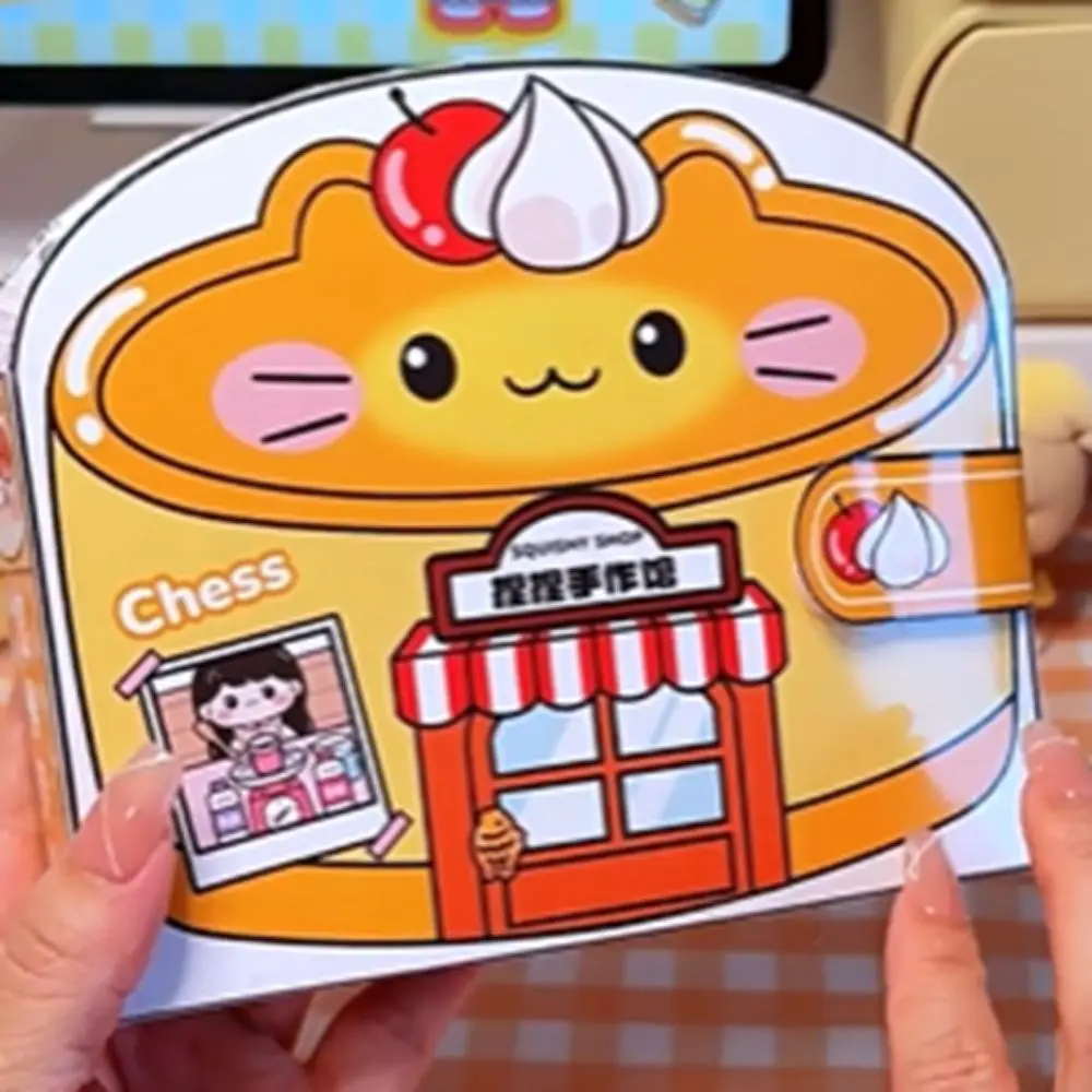 Buku Edukasi Dini DIY Bahan Buatan Tangan, Buku Tenang Montessori Desain Jepit, Buku Stiker 3D Interaktif