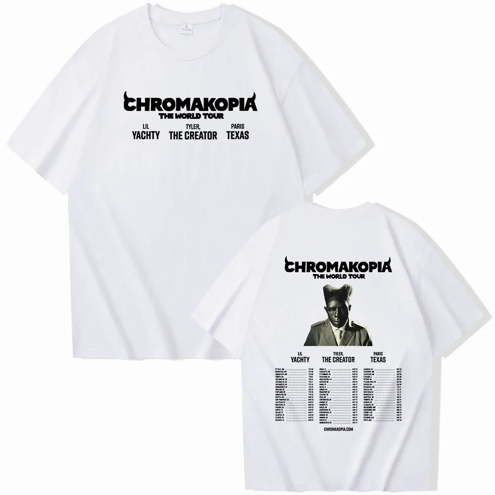 Tyler, The Creator CHROMAKOPIA Tour T-Shirts Unisex Harajuku O-Neck Short Sleeve Shirts Commemorative Shirt