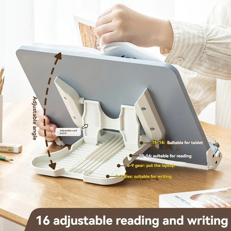 Tabletop Reading Stand Desktop Reading Support Bookshelf Book Holder Multi Functional Plastic For Sitting Posture