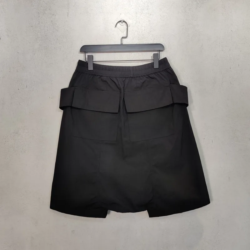 HKSH Summer Version Dark Gothic Style Double Pocket Cargo Pants Trend Loose Shorts Versatile High Street Chic Ins Capris HK18848