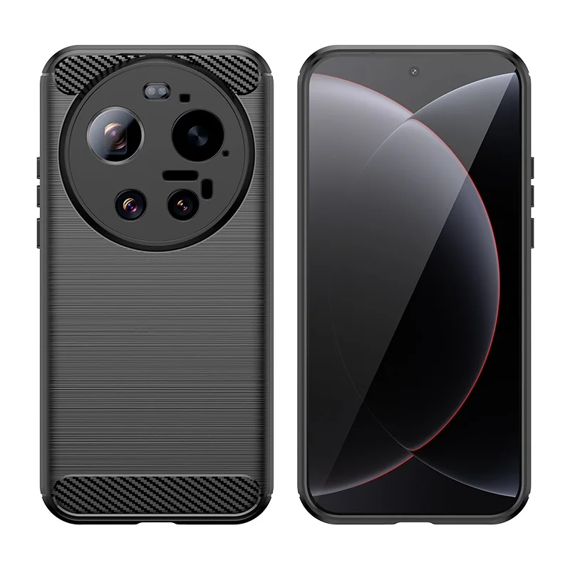 

Чехол для Xiaomi 17 Ultra, противоударный, из углеродного волокна, с мягким бампером из ТПУ и силикона, для Xiaomi Mi 17 Ultra