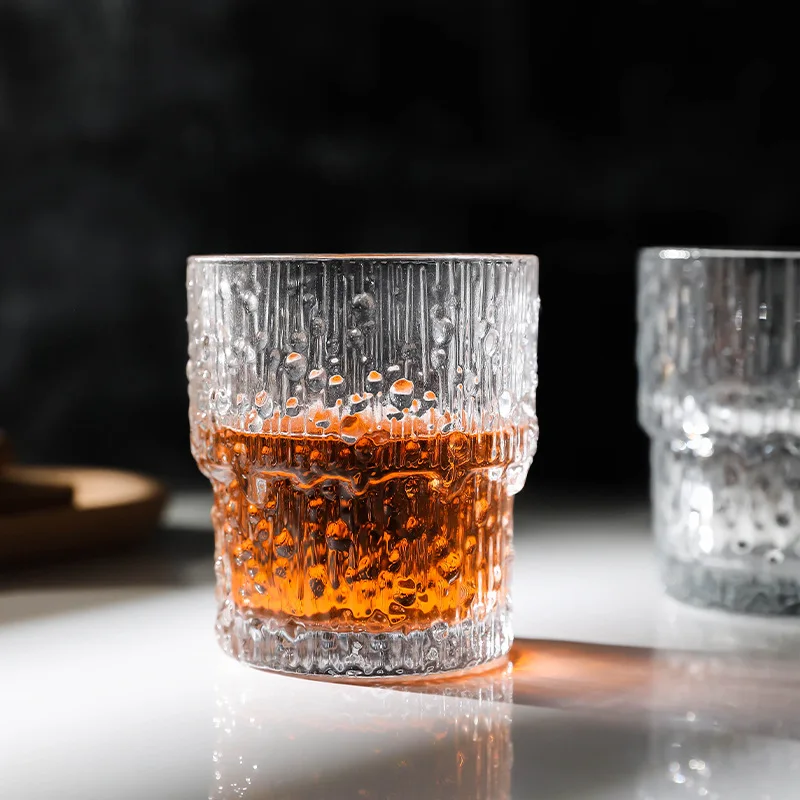 

Винтажная стеклянная чашка для кофе с тиснением, прозрачная кружка для сока и пива для домашнего использования