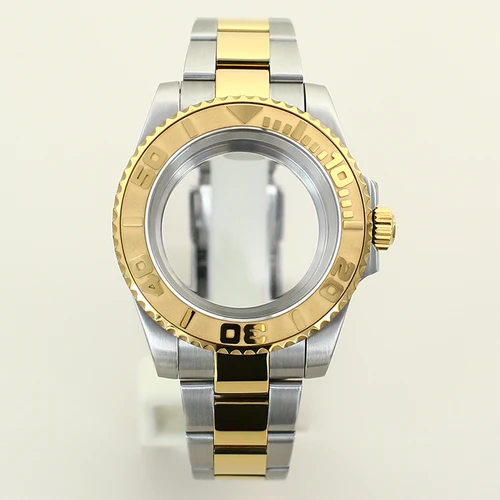 Imagen 2 del producto Caja de reloj de acero inoxidable de lujo, 40MM, 20ATM, cristal de zafiro para yate NH35 NH36 NH34 Miyota8215 Eta2824, movimientos, correa Oyster