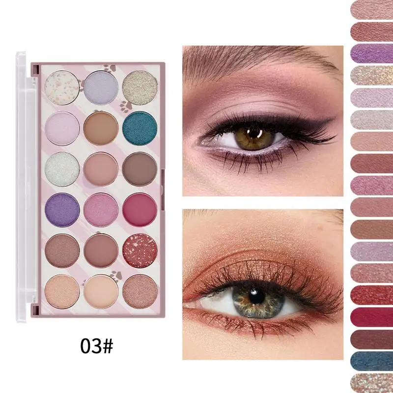 PMurcia-Palette de fards à barrage colorés, 18 couleurs, fard à barrage étanche, scintillant, maquillage de beauté professionnel, 256