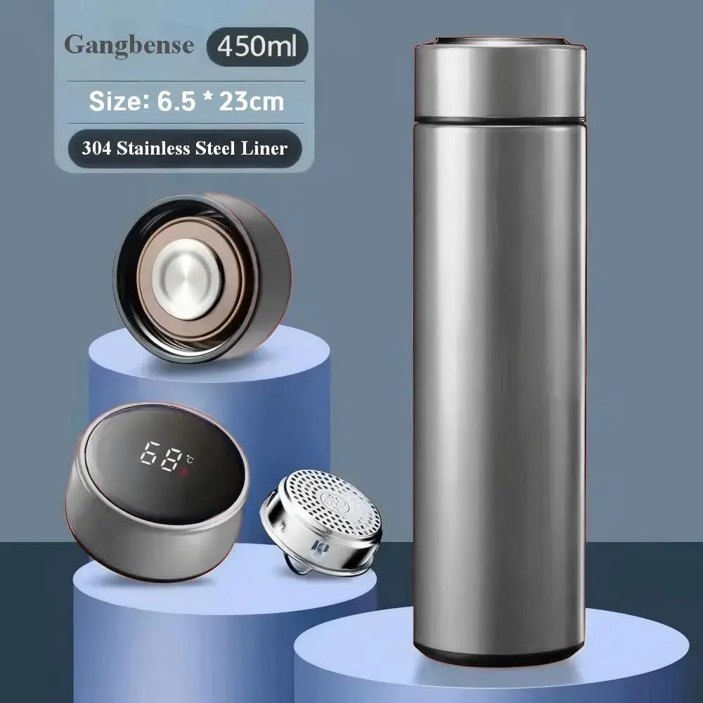 450ml Stainless Steel Thermos Bottle with Digital Temperature Display LED Intelligent Temperature Measurement Cup Vacuum Flask