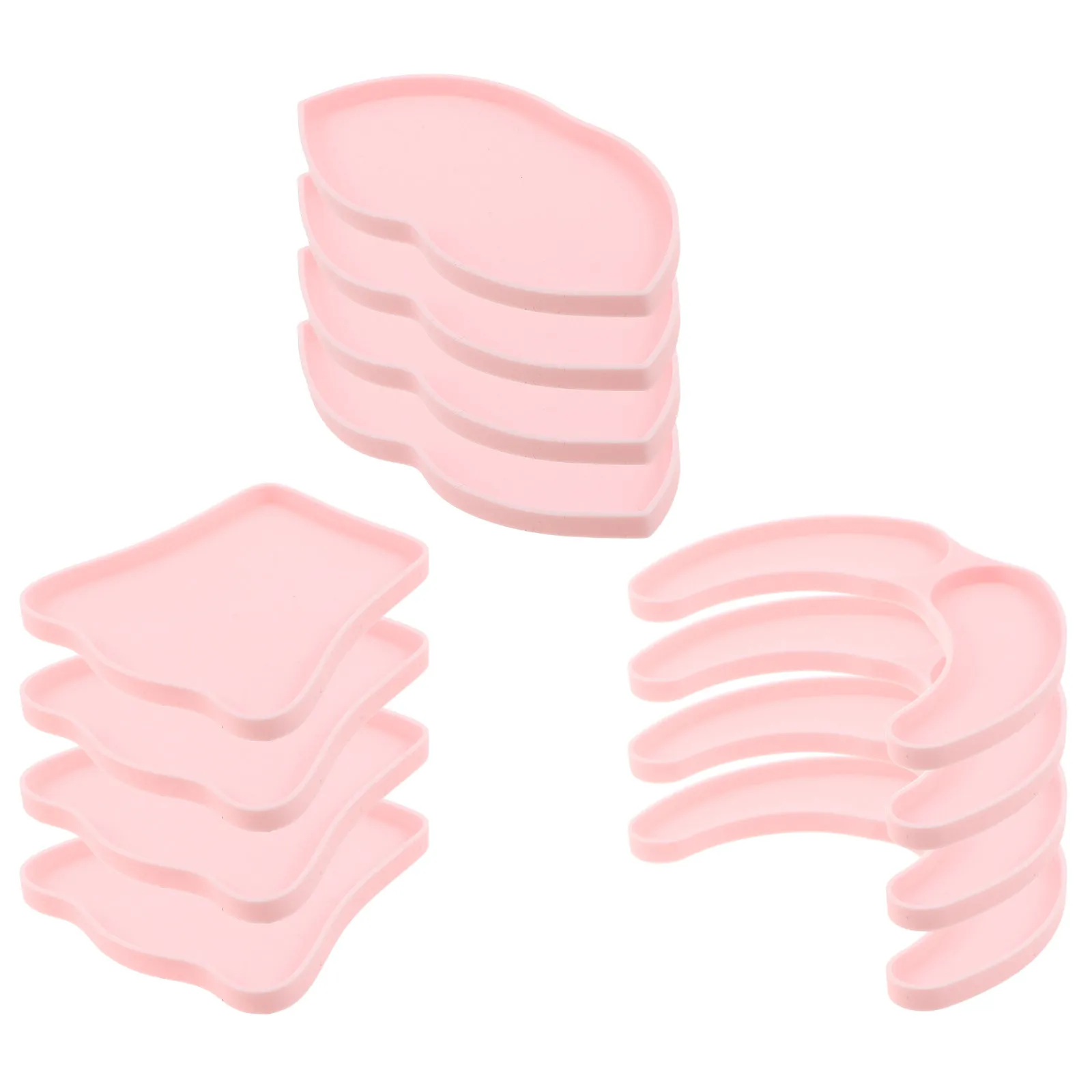 4Sets Plastic Facial Mask Making Tray Mold Reusable Washable Seaweed Mud Face Mold for Eyes Lip Nose Home Beauty