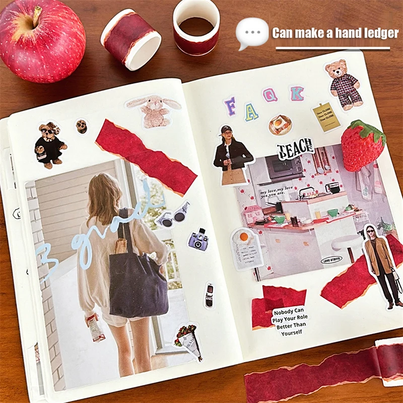 Kreatywna imitacja skórki owoców Washi taśma moda słodka dziewczyna serce naklejka dekoracyjna taśmy maskujące Scrapbooking naklejki do dziennika