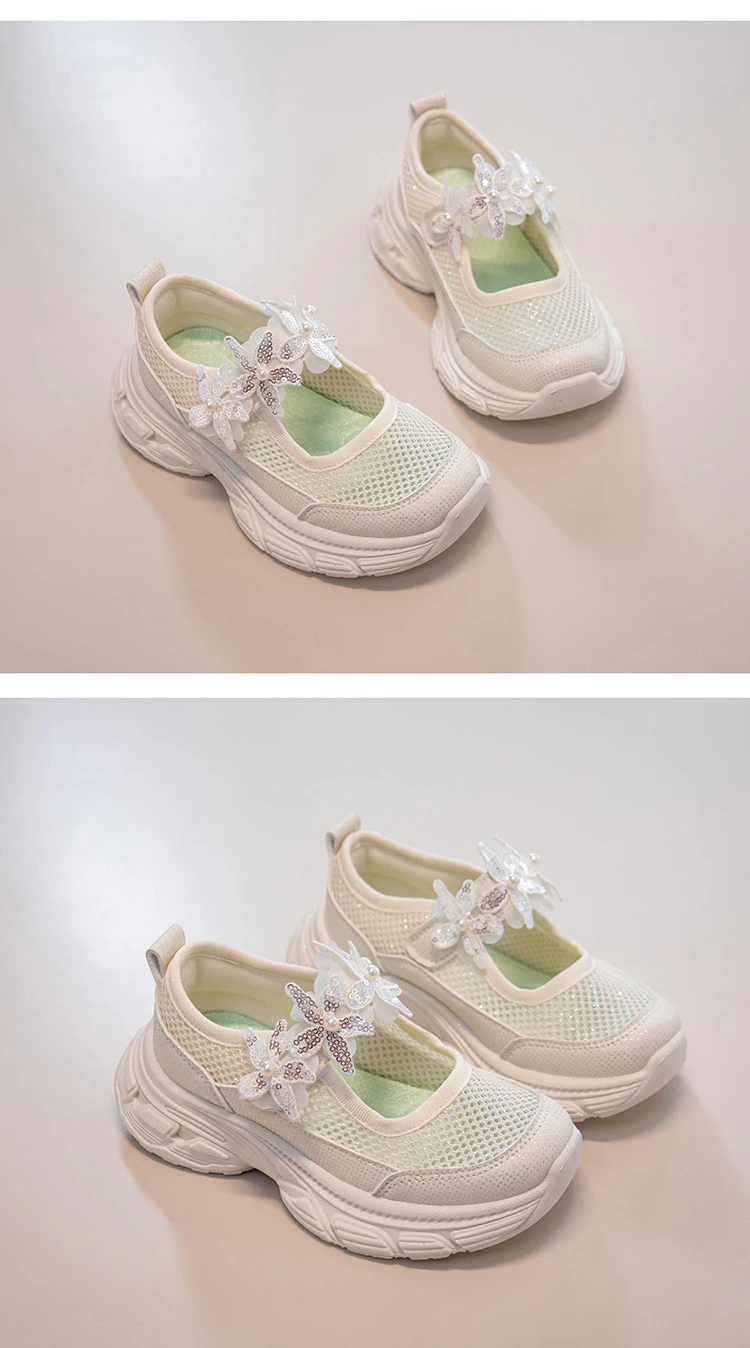 Mädchen Blumen-Riemen Sportliche Sandalen 2026 Neue Sommer Kinder Chunky Ballett-Sneaker Weiche Sohle Komfort Vielseitig Outdoor-Spiel – Detail 5