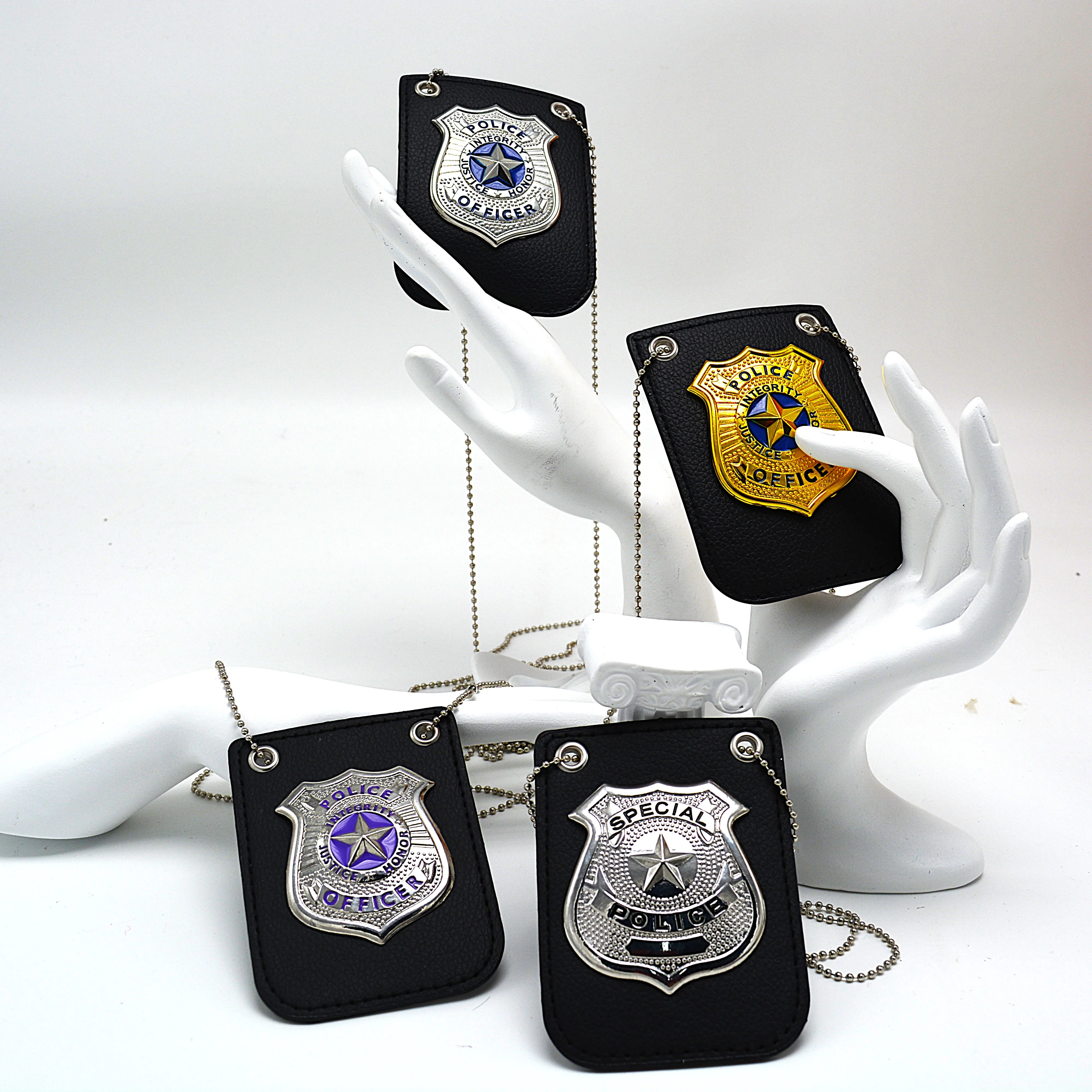 Single Badge Necklace for Role Play, Police Badge, Party Costume, Police Role Play Toy, Party Costume Accessory, Realistic Police Badge image 3