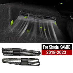 Car Air Vent Cover For SKODA KAMIQ 2019 2020 2021 2022 Rear Seat Floor Air Outlet Interior Accessories