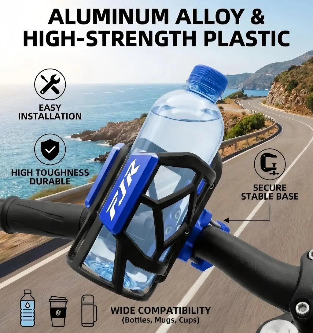 

Для YAMAHA FJR 1300 FJR1300 FJR1200 2006-2021 2022 2023 2024 2025 Универсальный высококачественный держатель для напитков/воды для мотоцикла