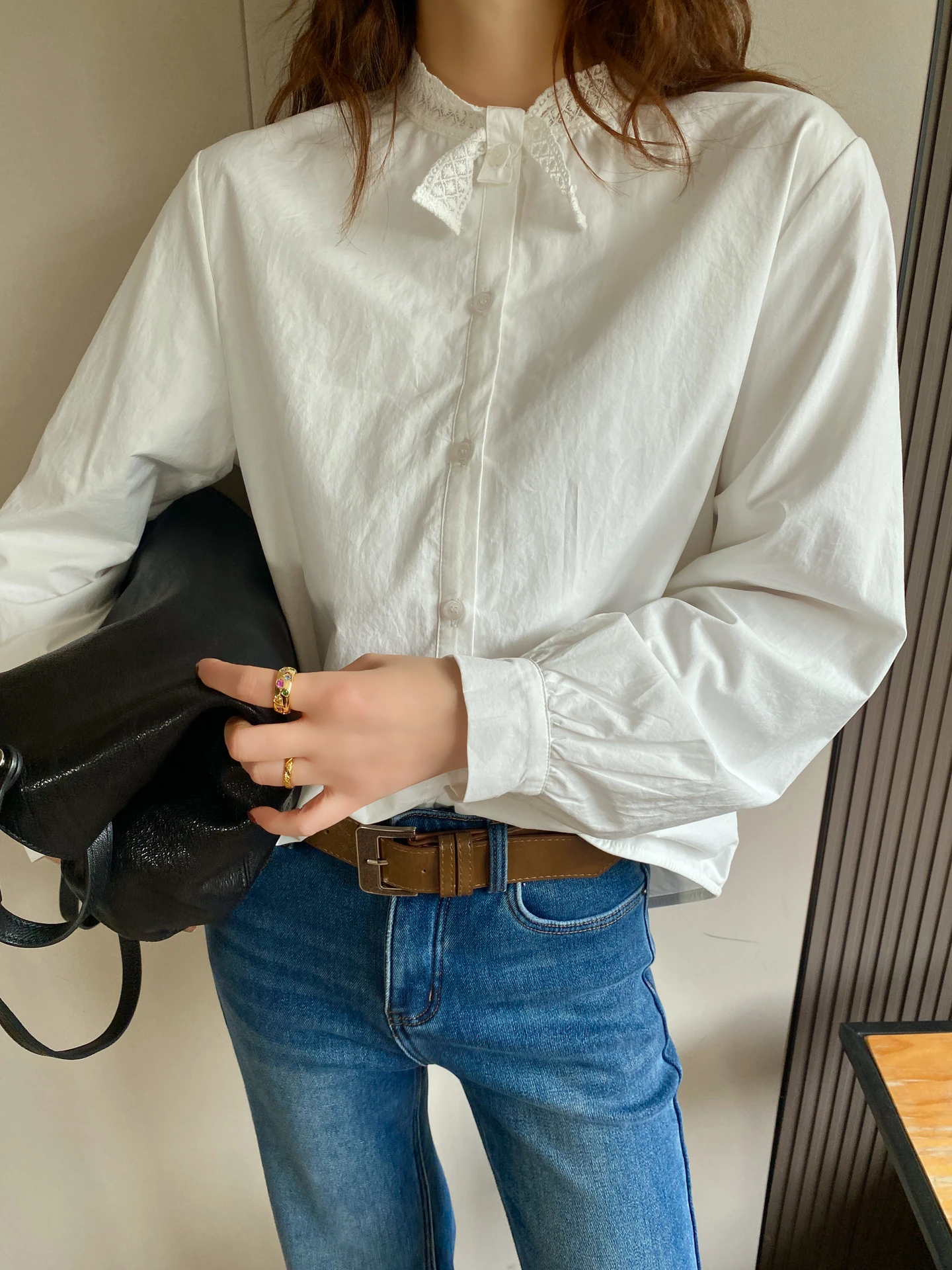 

French Sle Long Sve Fce Lined Thiened Women's irt Knot Base Layer Top Breathable Casual Loose Fit irt