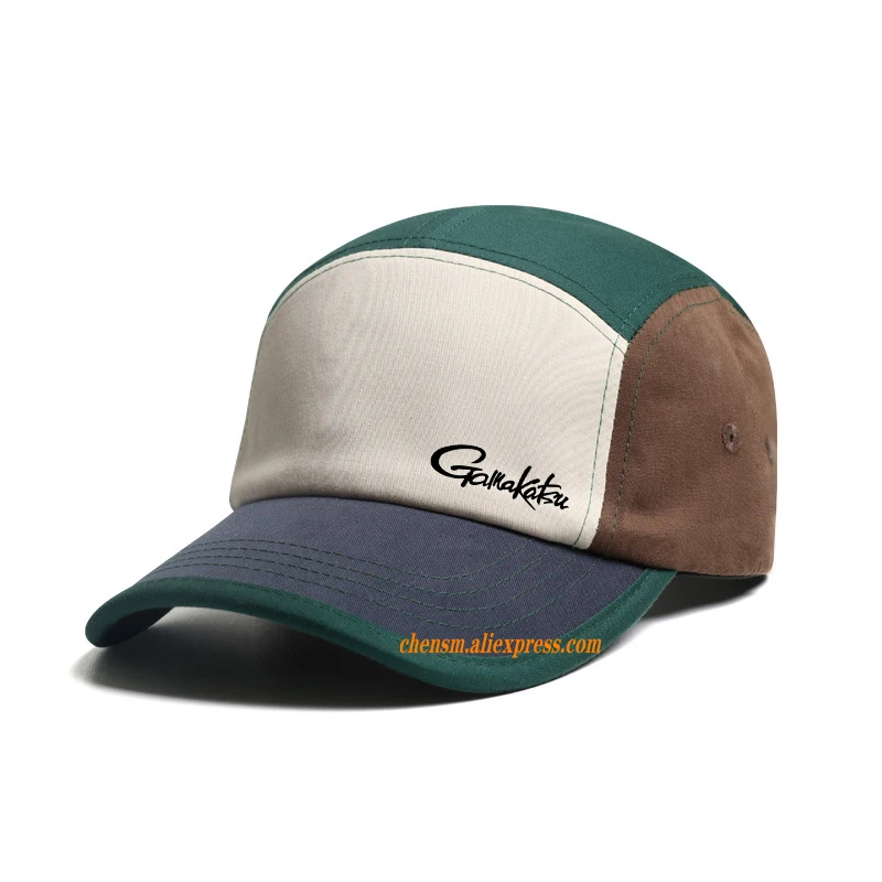 GAMAKATSU Outdoor Men Women Vintage Patchwork Golf Baseball Caps Summer Sunshade Sports Breathable Quick-Drying Fishing Caps