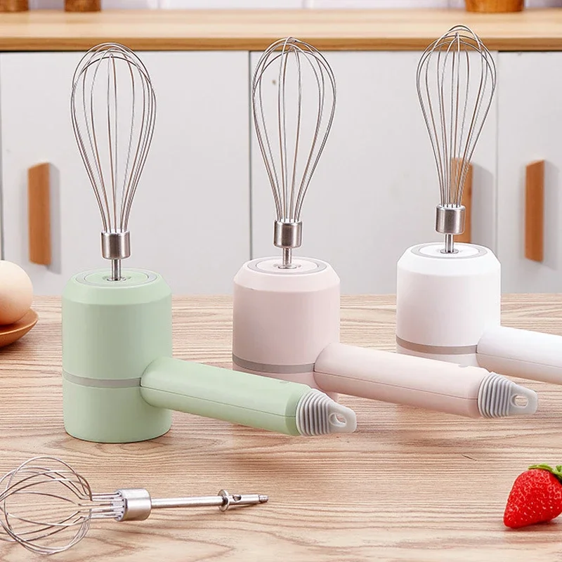 Wireless Handheld Whisk Chopper Grinder Milk Frother - USB Rechargeable Food Processor