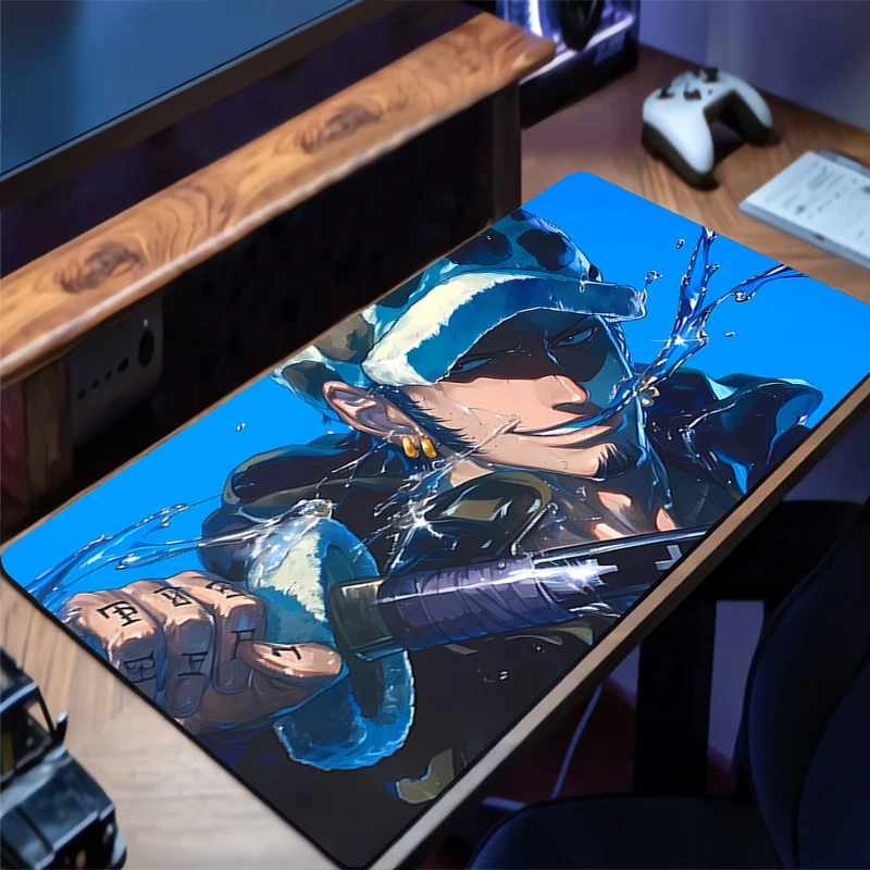

Mouse Pad Anime Non-Slip Rubber Mousepad Office Desk Mat One Piece Trafalgar Law Gaming PC Accessories Large Gamer Keyboard Mat