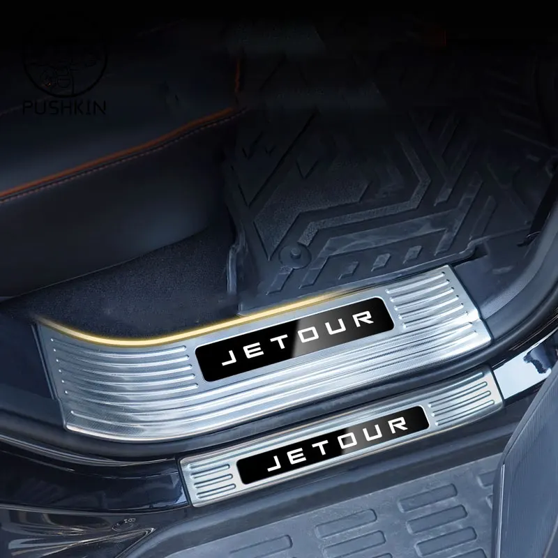 For Chery Jetour T1 2025 Car Door stainless steel Welcome pedal trunk threshold guard plate anti-scratch protection Accessories