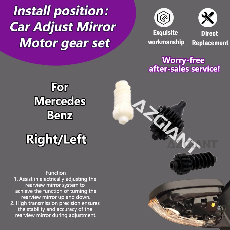 

For Mercedes Benz R-Class R320 R350 R500 AMG R63/SL500/SL55 AMG /SL600 Car Power Side View Mirror adjust Parts inner gears