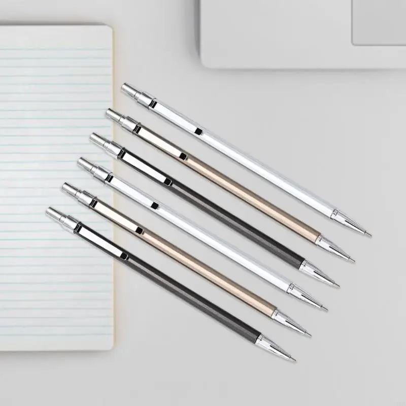 62ka 6pcs Dibujo lápiz mecánico metal lápiz automático, lápiz mecánico carpintero para dibujo dibujo los