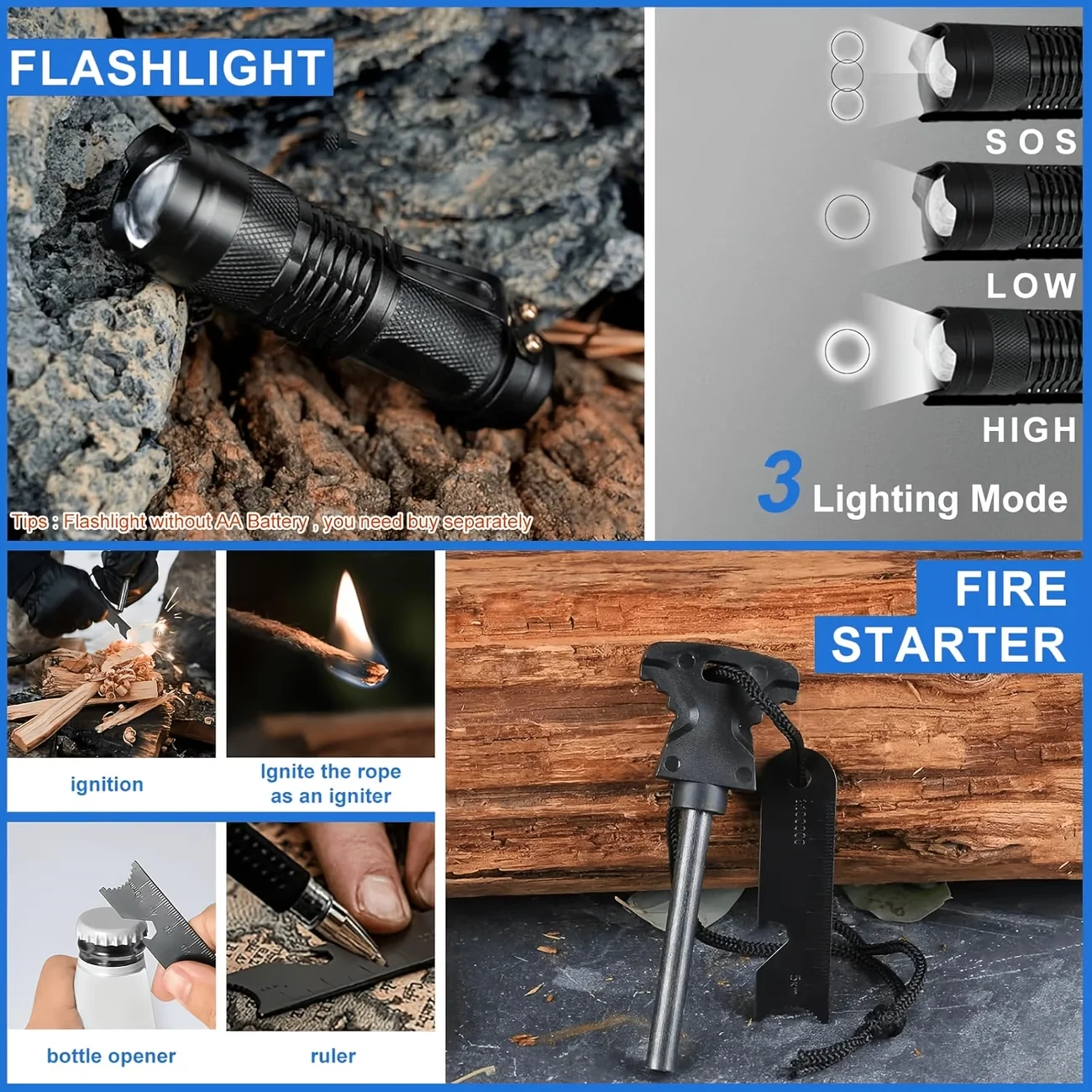 Men's Ultimate Survival Kit -  - Outdoor Adventure Kit 评论和价格