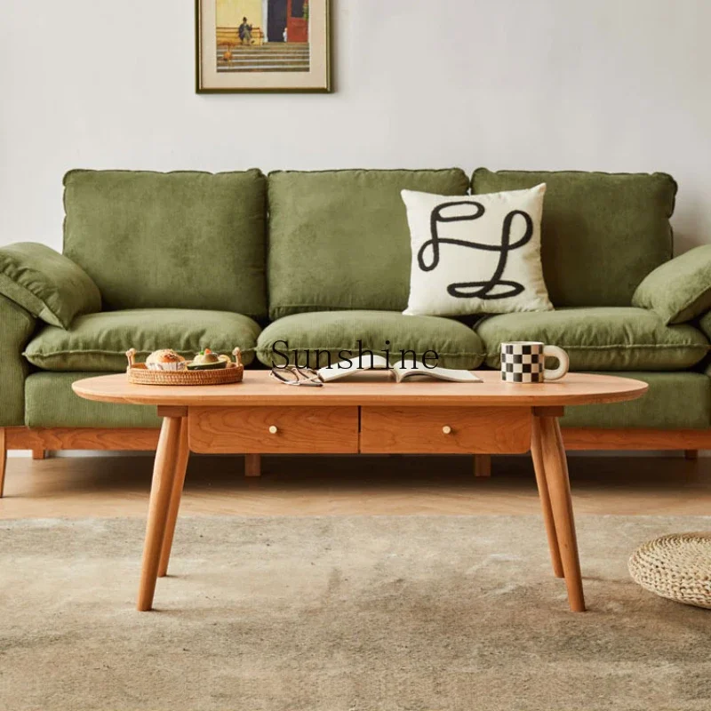 

Japanese-style Nordic solid wood small apartment simple modern household living room small coffee table