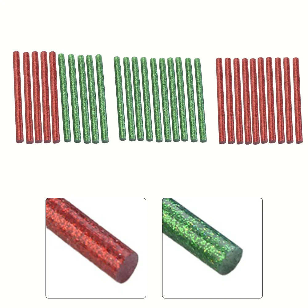 10Pcs Hot Glue Sticks Glitter Glue Sticks Colored Hot Melt Glue Resin Adhesive 80-150 ℃ For Plastic Fiber Repairing 7×100mm