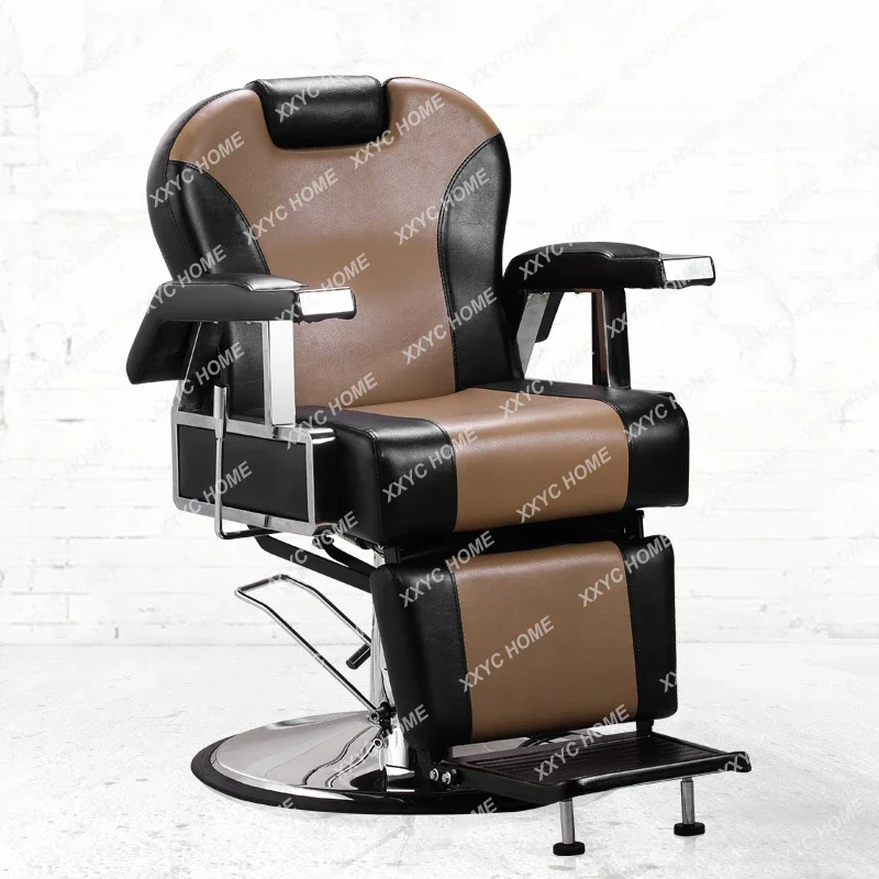 

Men can put down the large barber chair, oil head, shaving hairdressing, hair salon special chair