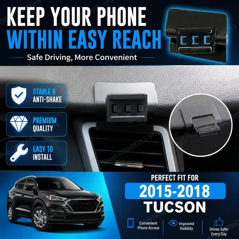 For Hyundai Tucson TL 2015 2016 2017 2018 N Line Car Phone Mount for GPS Navigation Smartphone Holder Adjustable Dashboard