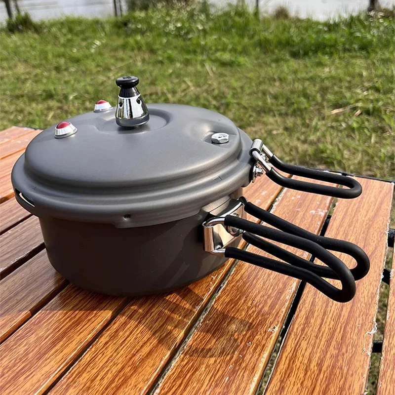 #Outdoor pressure cooker portable folding handle pressure cooker hiking camping 80Kpa mini explosion-proof plateau pressure cook
