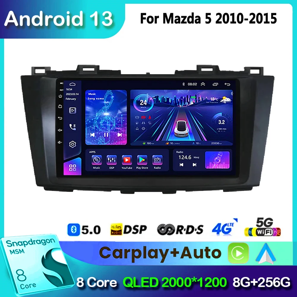 

For Mazda 5 3 CW 2010 - 2015 Car Radio Multimedia Video Player Navigation GPS Android 13 No 2din 2 Din Dvd Carplay Stereo