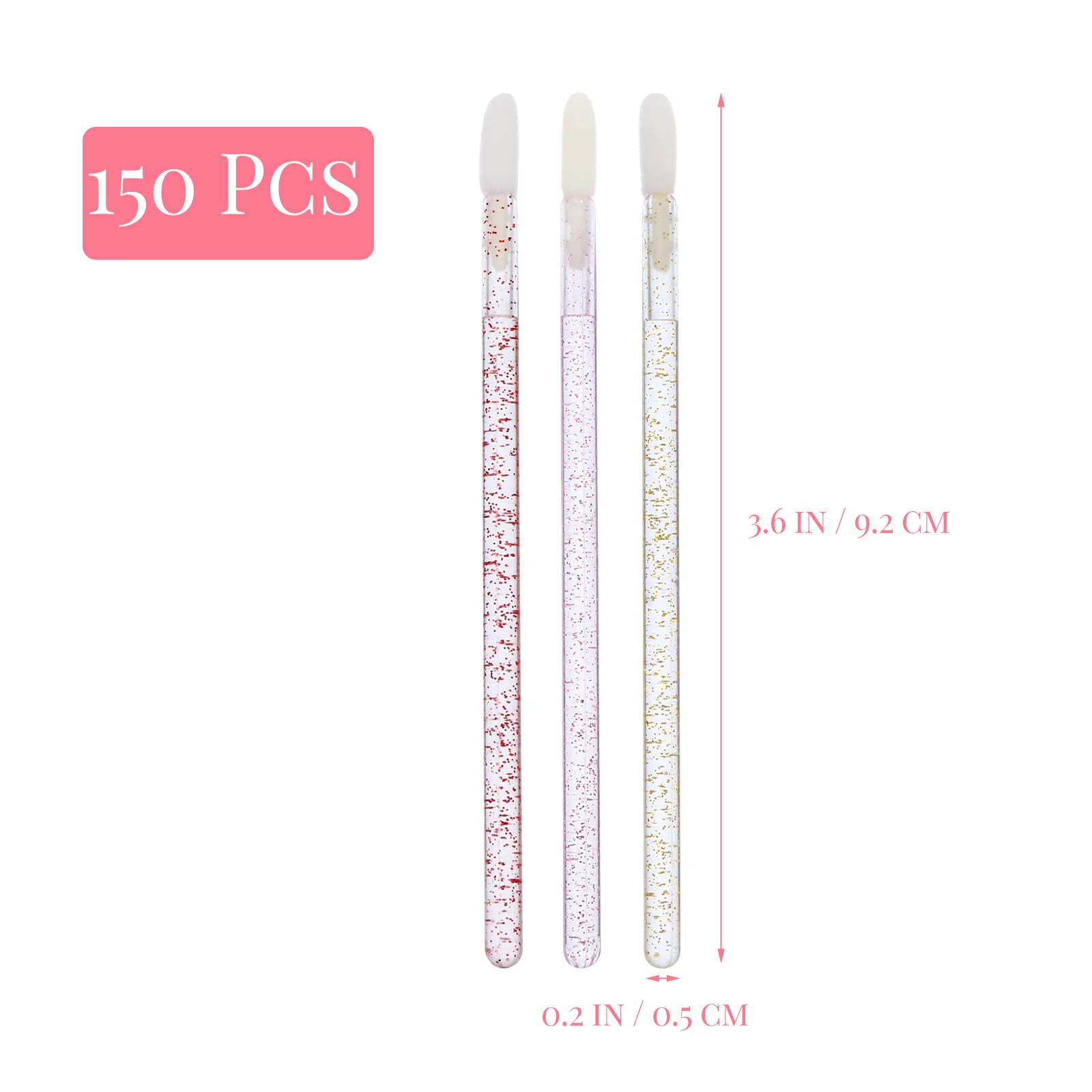 150 pezzi pennello per labbra in cristallo glitter applicatori per rossetto usa e getta strumento per trucco facile da trasportare pennello per lucidalabbra bacchetta per rossetto