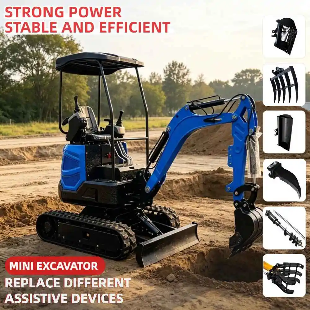 

Multifunctional Crawler Excavator 1.5Ton/2.5Ton Yanmar Engine Hydraulic Machine Energy Saving Farm Construction Equipment