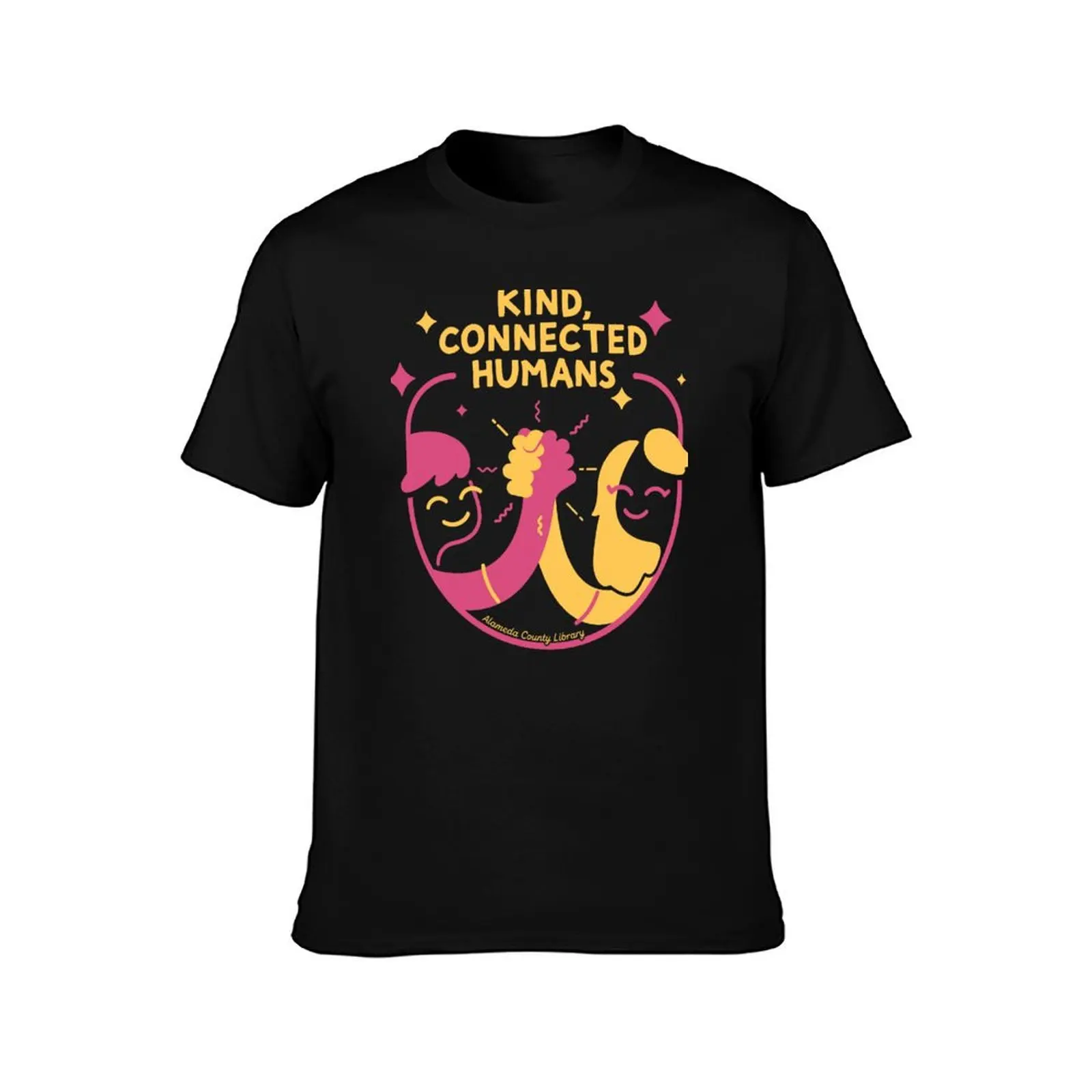 AC Library - Tutti Fruity Kind Connected Humans T-Shirt Summer Casual Cotton Tee Oversized Streetwear Tops Unisex Men Women