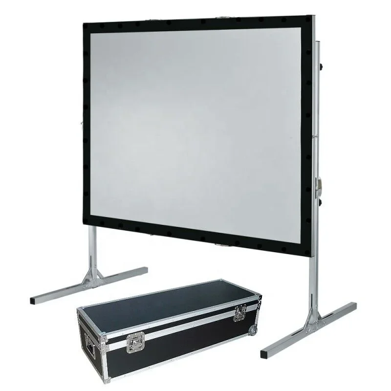 16:9 fast folding projection screen outdoor rear foldable portable projector projection screen with aluminium frame