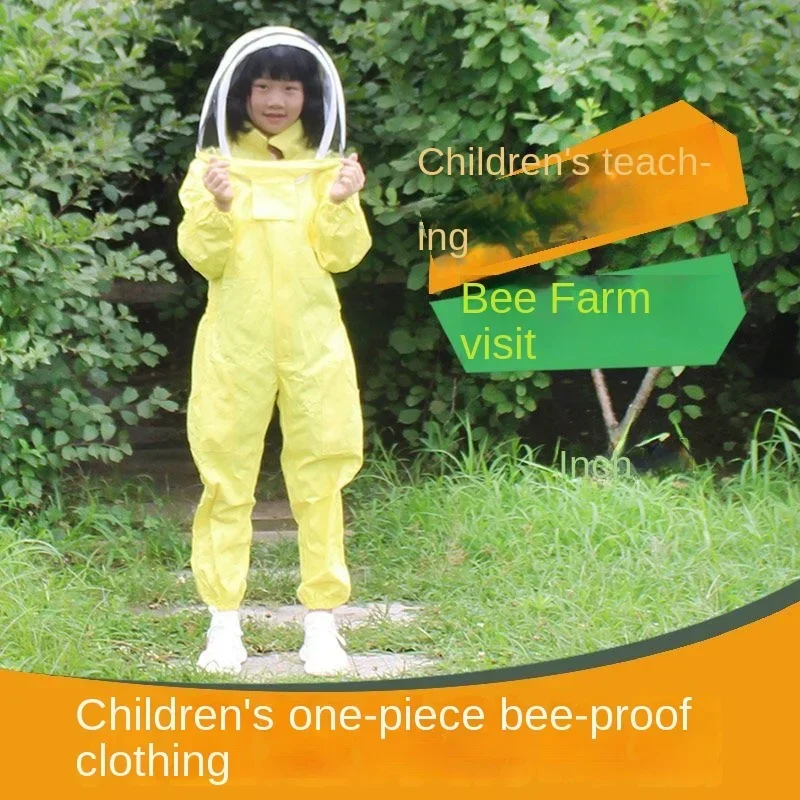 A Children's Bee Repellent Jumpsuit, Full Body Thick And Breathable, Beekeeping Attraction And Visi