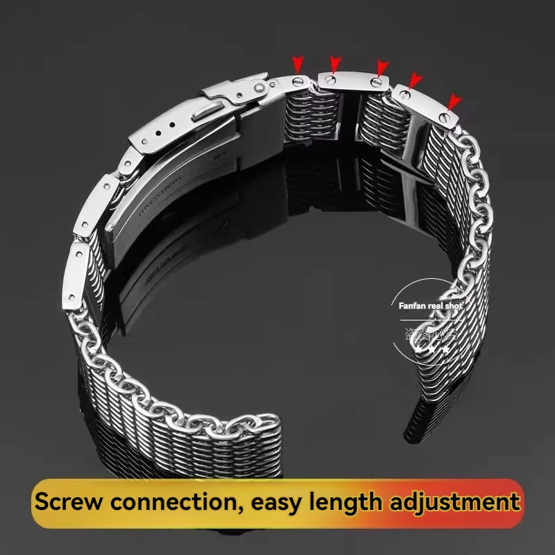 카시오 스틸 하트 노치 스테인레스 스틸 스트랩 GST B100 GST-B100/1110/W300/S310 수정된 쿨 상어 메쉬 스틸 시계 체인