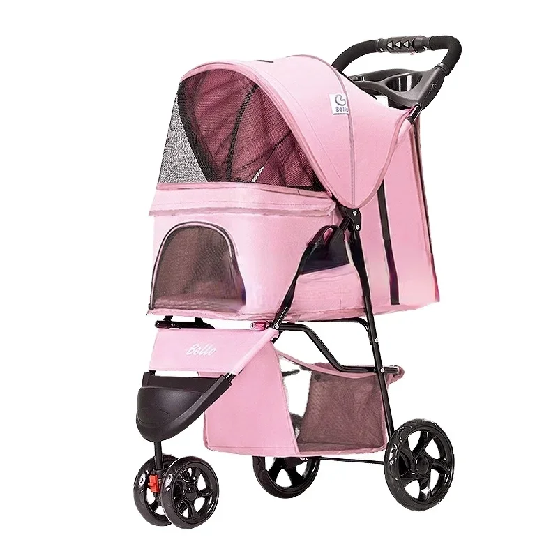 Suitable for light folding pet stroller dog out door station wagon Compact Size Spacious Interior Easy to Use Lockable Door