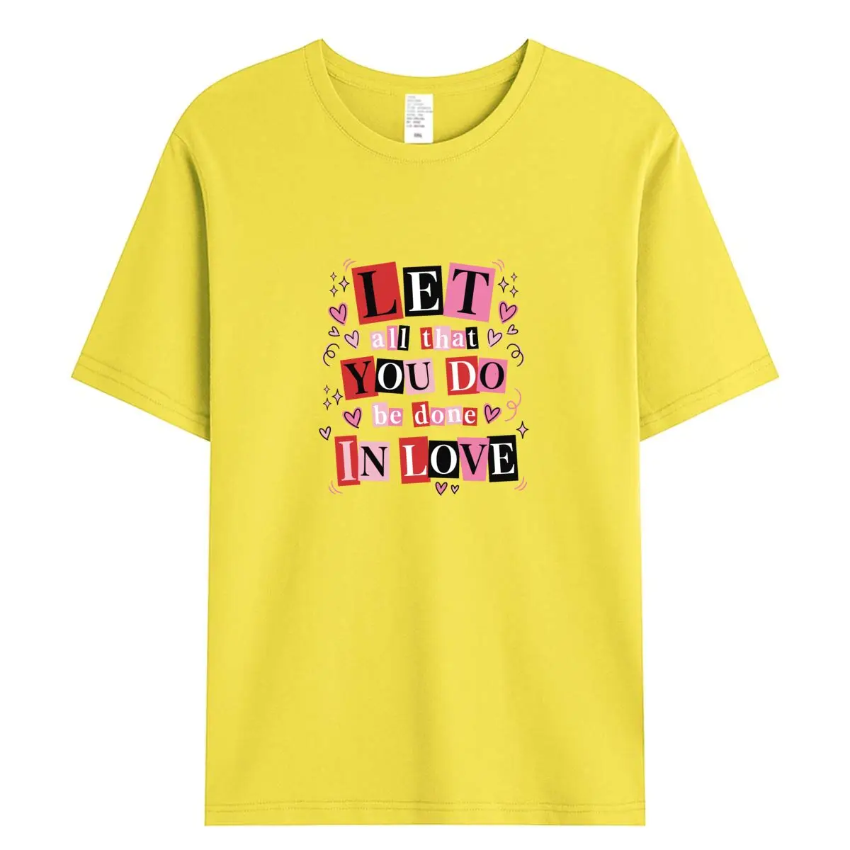 Christian Valentine Day Women T Shirt Let All That You Do Be Done in Love Bible Verse Graphic Tee Pink Aesthetic Summer Top