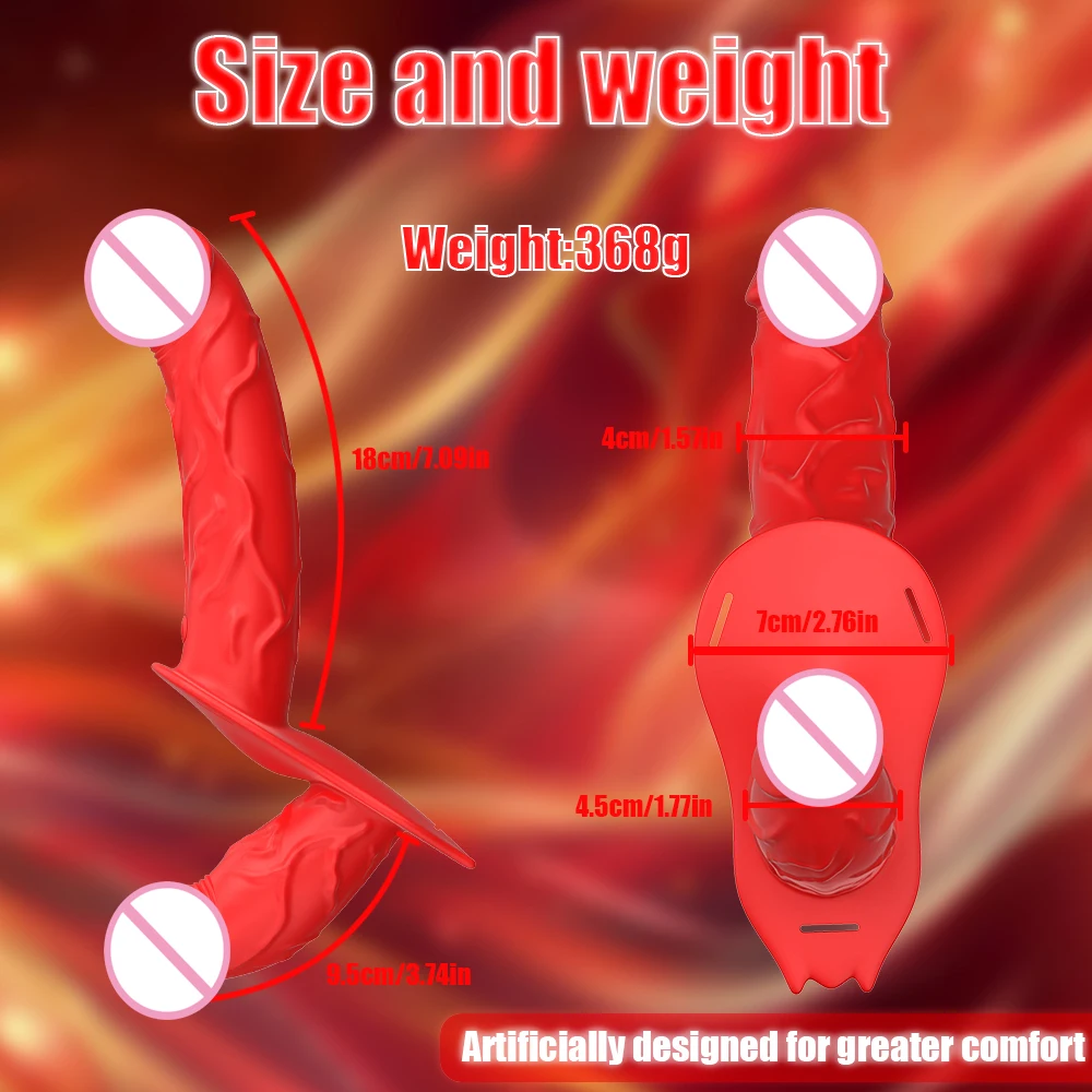 Penis Ganda Penggetar Lesbian Celana Dapat Dipakai Penis Palsu Remote Control Mainan Seks Masturbasi Strapon Listrik untuk Wanita