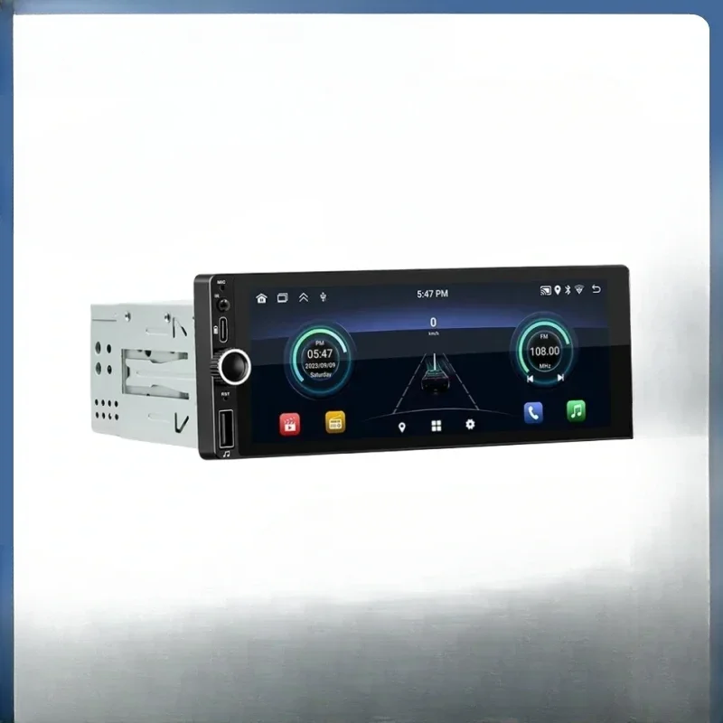 

l # for1 Din Android Car Radio Wireless CarPlay Android Auto Wifi Bluetooth GPS Navigation FM RDS USB 6.86" Screen Multimedia Pl