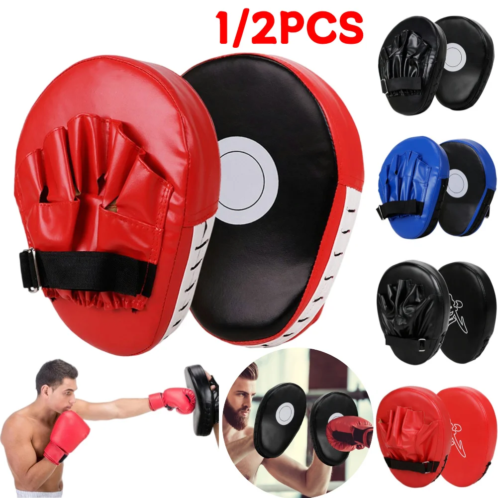Curved Boxing Hand Target PU Leather Curved Punching Mitts Breathable Kickboxing Pads Boxing Focus Pad for Martial Arts Training