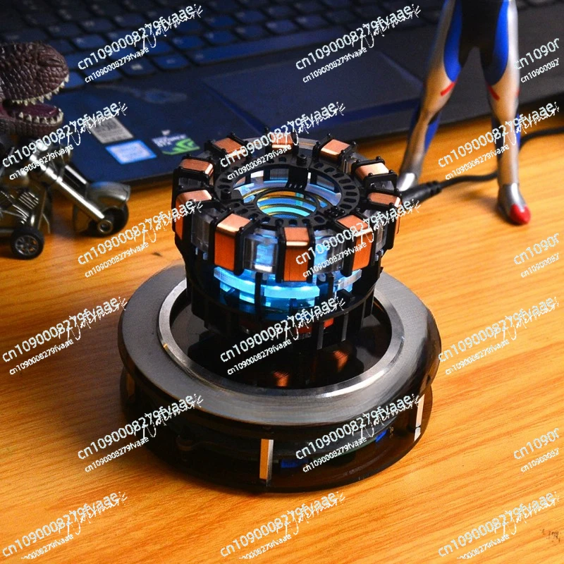Metal Maglev MK1 Model Toys Chest Lamp Super Hero 1:1 Arc Reactor Action Figure Light Arc Desktop Decoration