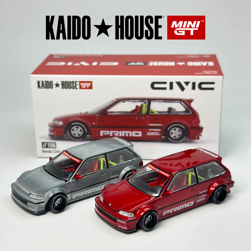 Kaido House Honda Civic EF Kaido Works V2 Metal Red KHMG alloy car