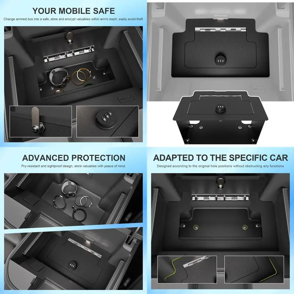 

Сейф-органайзер на центральной консоли, совместимый с Chevy Silverado GMC Sierra 1500 2023-2025 гг., переизненная модель 2022, консоль с замком S