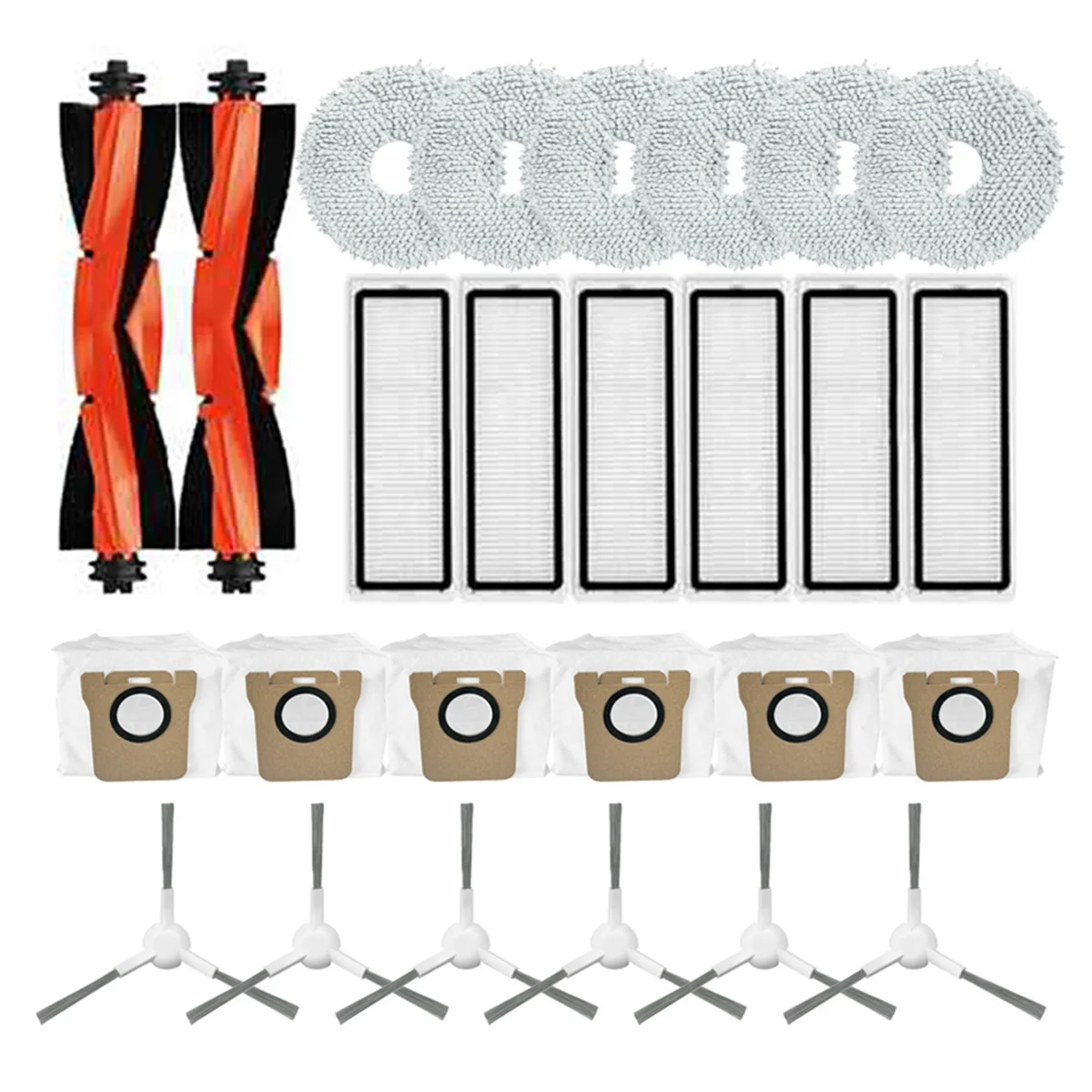 Pièces de rechange pour aspirateur robot X20 +/X20 Plus, accessoires, brosse latérale principale, filtre Hepa, vadrouille, gril, sac à poussière