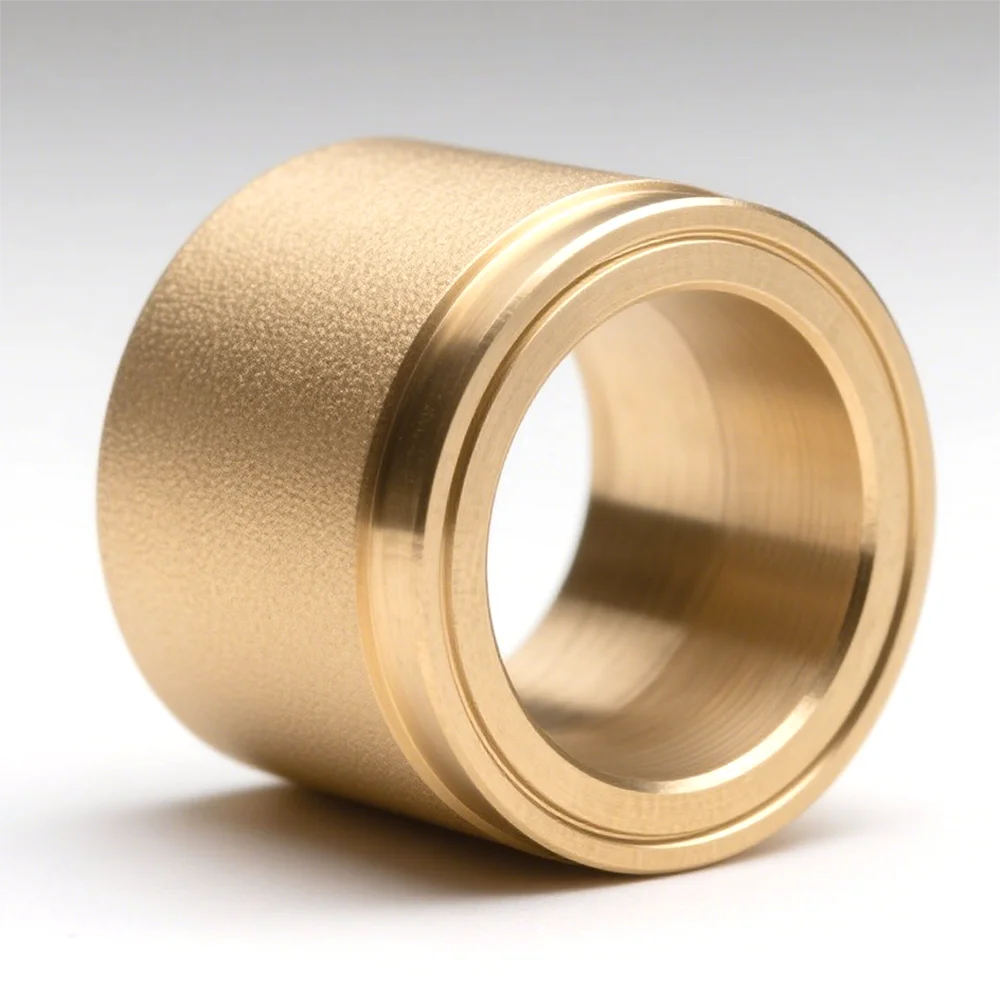 Casquillo de brida de bronce mecanizado CNC – Torneado y 3D - imagen 2