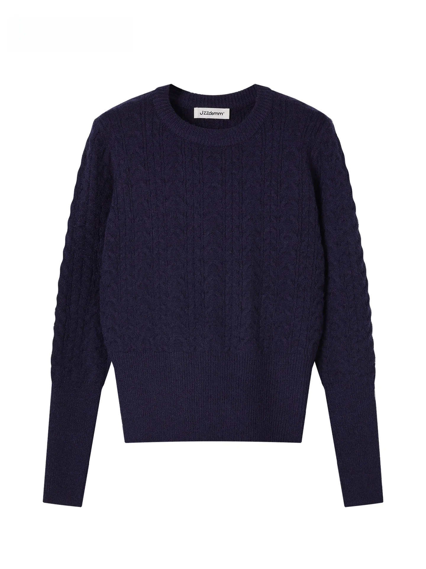 

Вязаный женский пуловер JZZDEMM с утягивающим поясом и узором «косы», универсальный базовый слой, модный базовый элемент гардероба