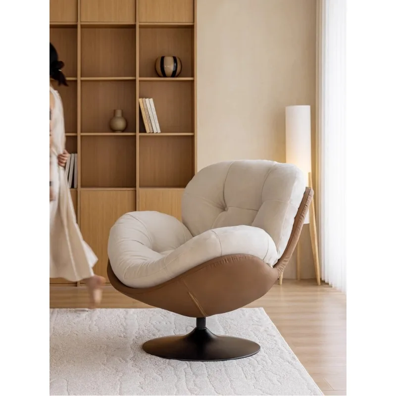 

Eggshell chair Sofa chair Bedroom balcony Leisure Single rotating chair Light luxury living room balcony