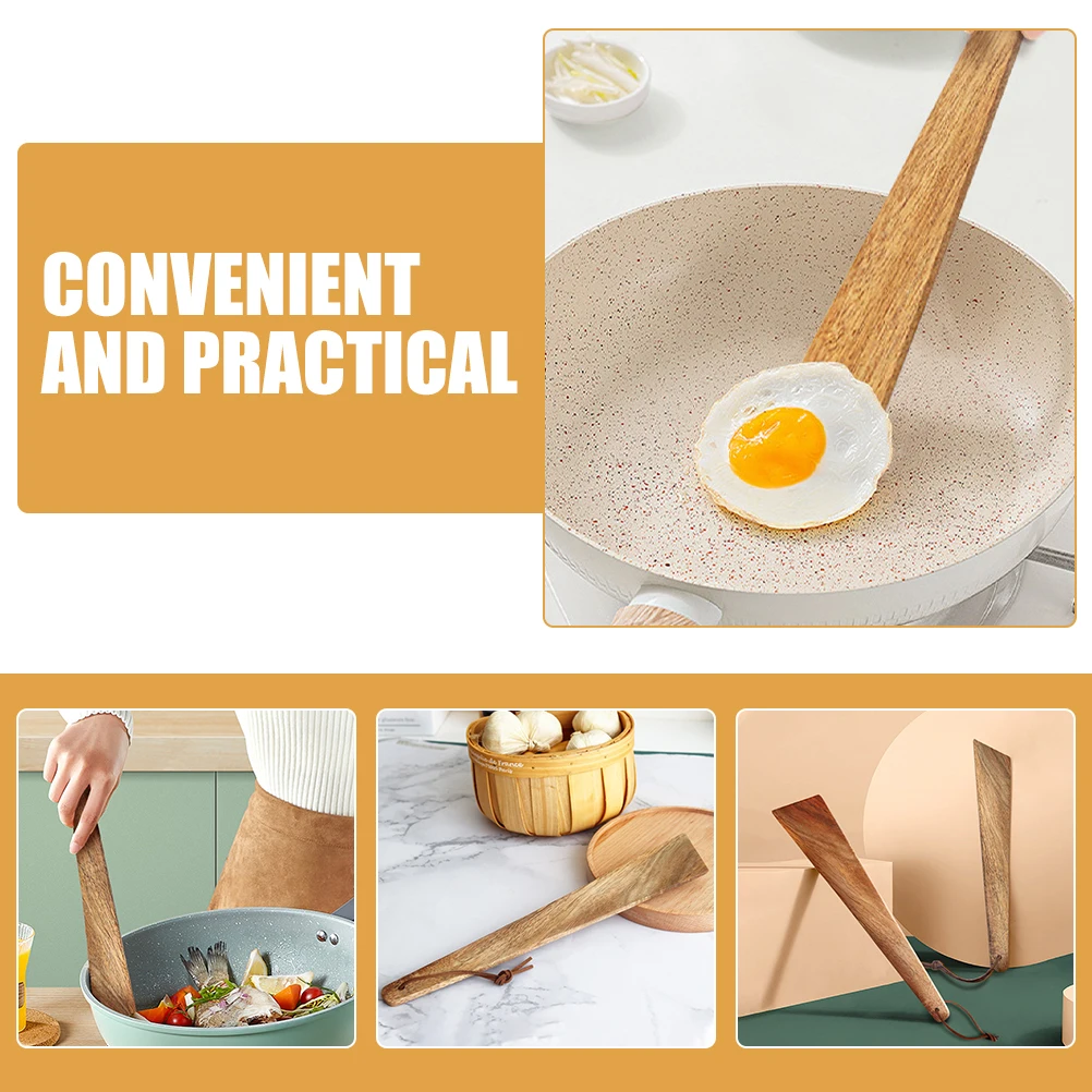 

Outdoor Spatula Wooden Cooking Utensils Nonstick Portable Kitchen Tools Handheld Cookware For Camping Travel Activities